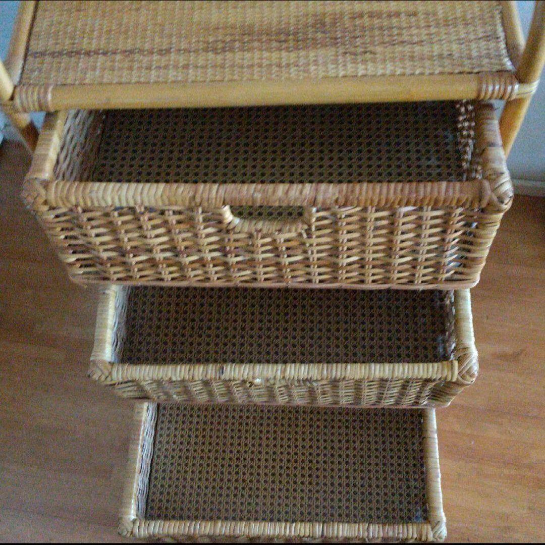 籐ラタン チェスト 家具 タンス 箪笥 3段 ラタン 棚 ラック アジアン家具