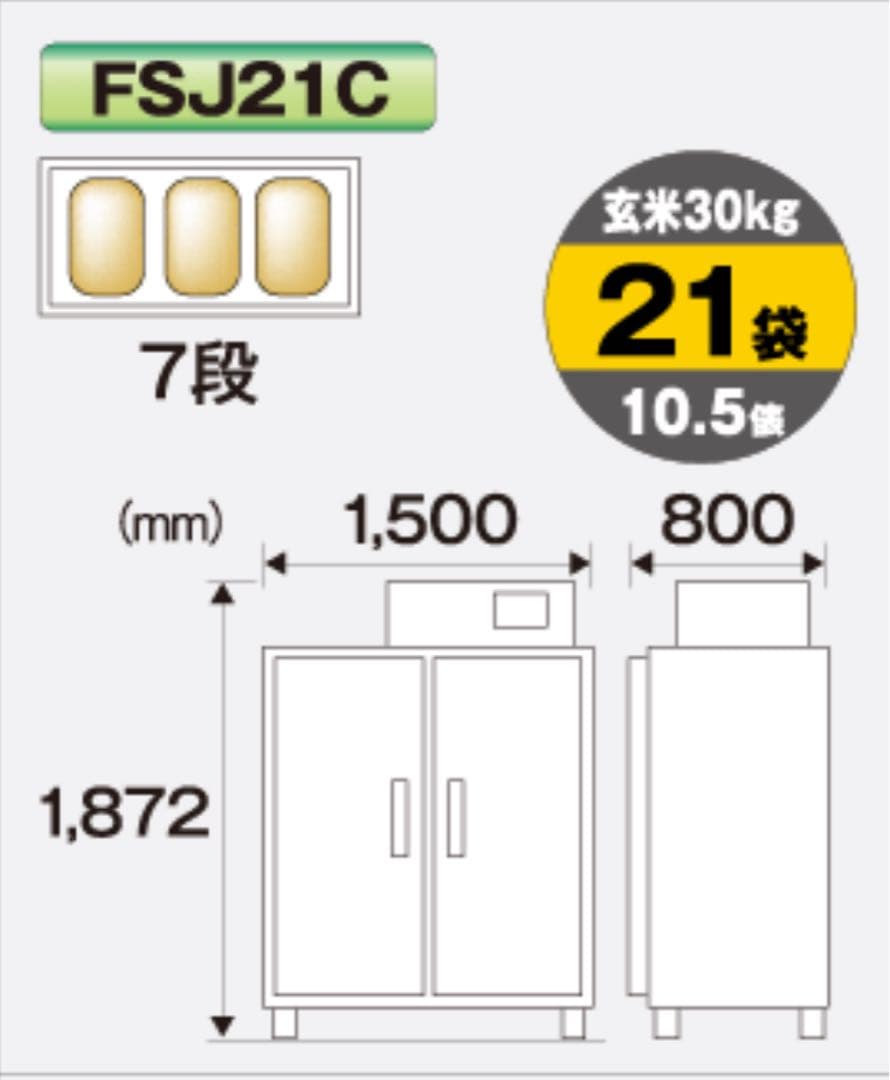 米冷蔵庫 保冷庫 イセキ ファームストッカ E21