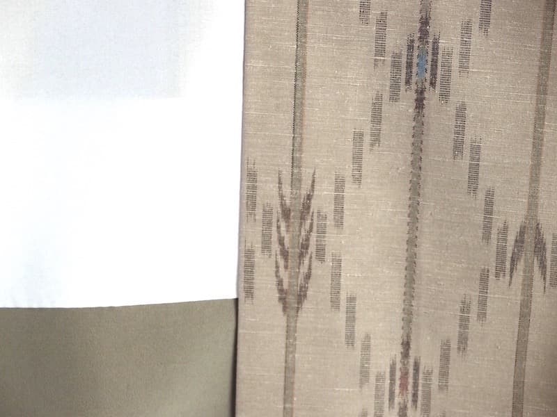 紬着物（絣文）裄68　正絹美品