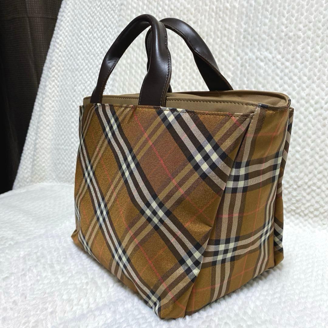 未使用 Burberry バーバリーブルーレーベル ノバチェック ハンドバッグ