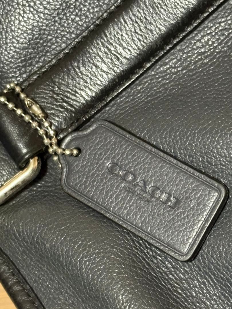 COACH 黒 レザービジネスメンズバッグ +本革バック