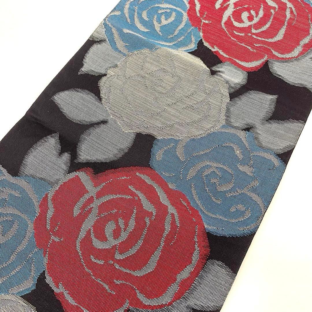 ちゃめいくまです❣️ 【着物と帯 時流】N25566s◆正絹 八寸名古屋帯◆