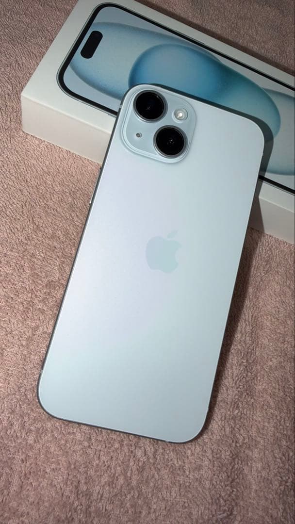 iPhone 15 ブルー　128GB 箱あり