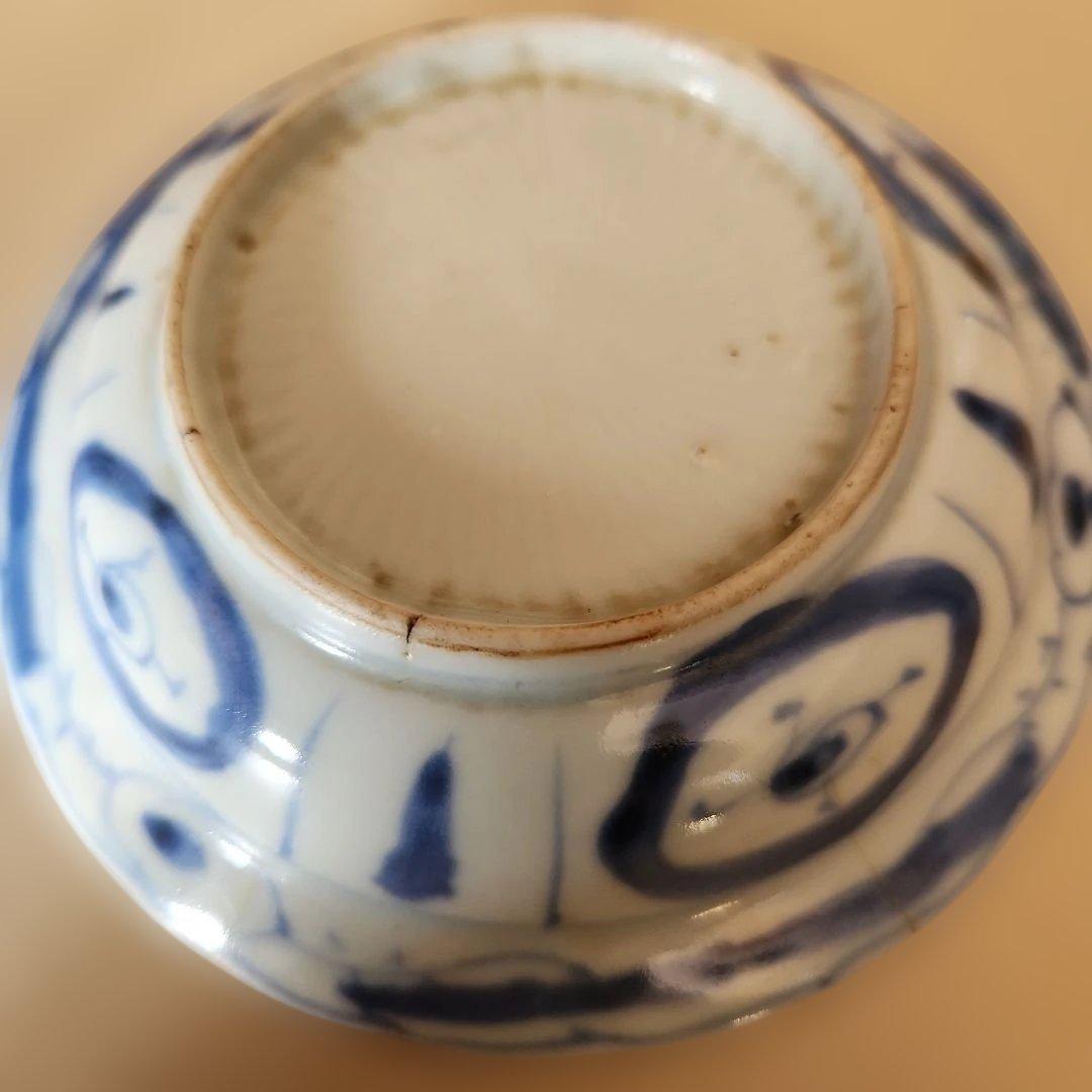 明朝末期(天啓年間1621~1627年)景徳鎮の輪花小皿