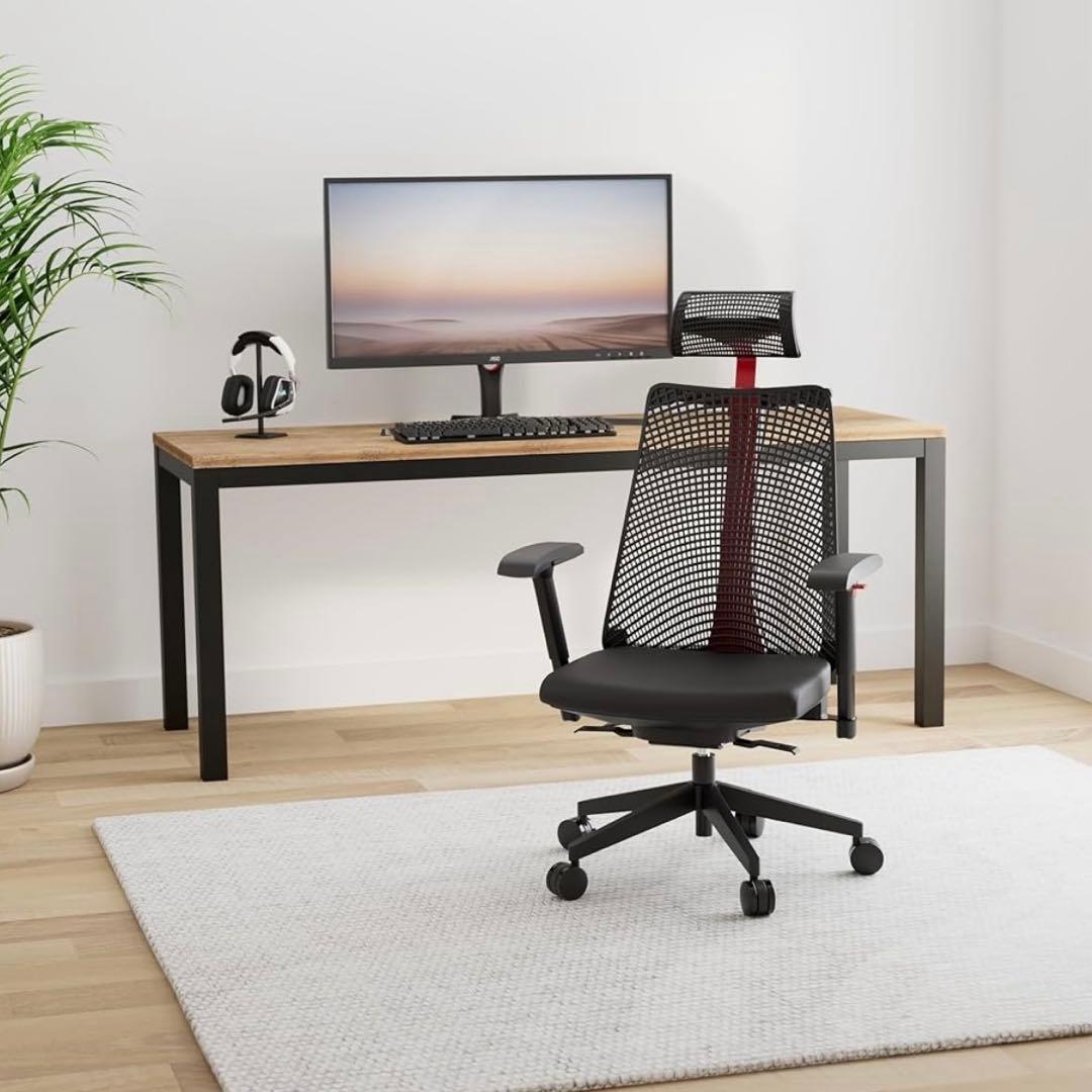 サリダ YL9G ブラック　グレーオフィスチェア