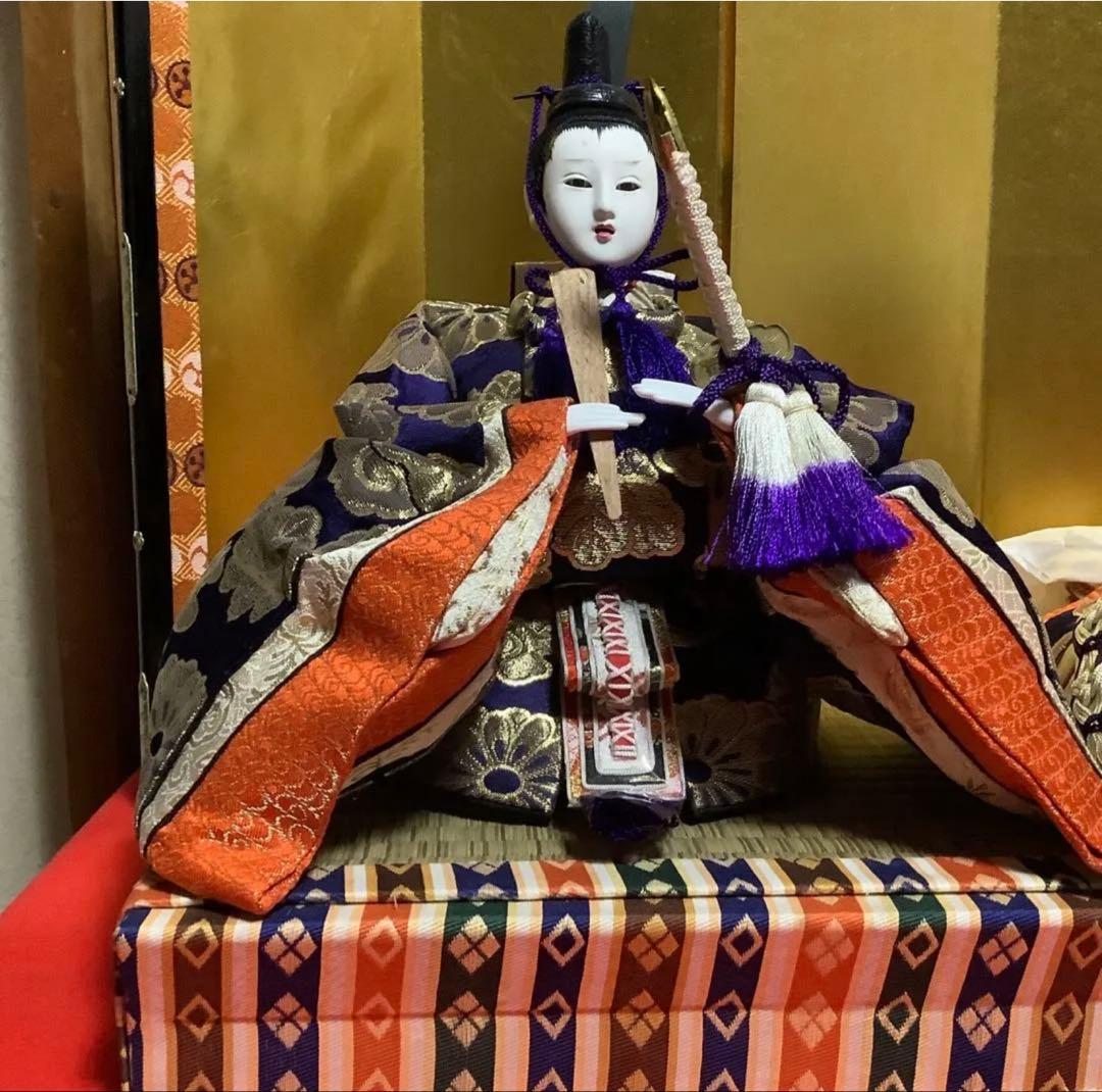 #親王飾り　●豪華衣装・良いお顔です。小道具あります、丁寧な作りです‼️−３３