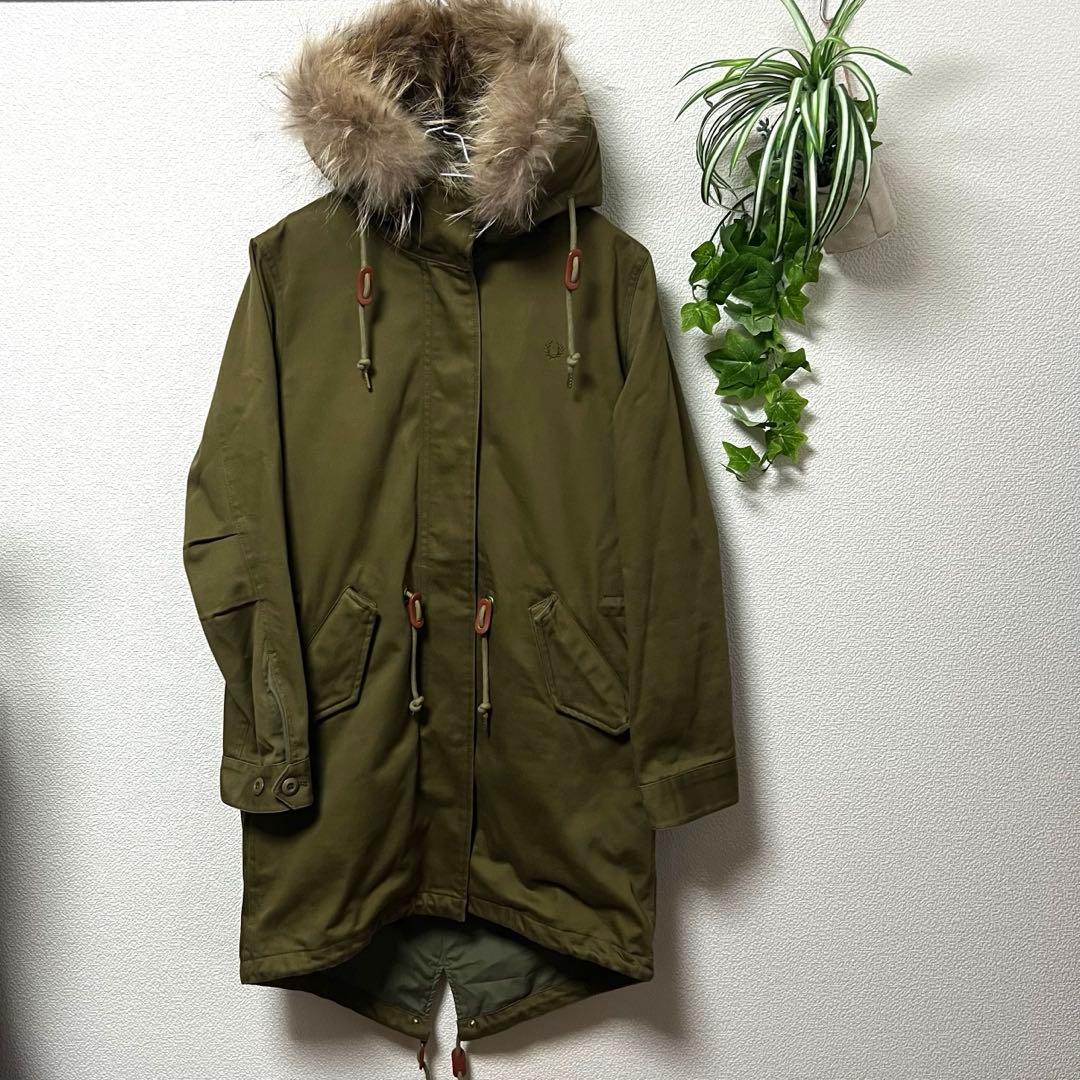 美品【フレッドペリー】 モッズコート ライナー、ラクーンファー付き