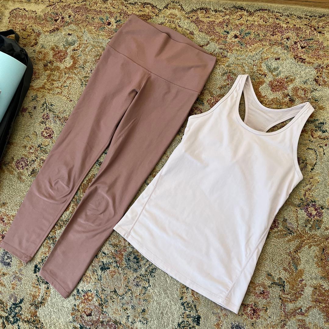 SUKALA リバーシブルヨガマット 水色 マットケース付き　ヨガウェアMサイズ