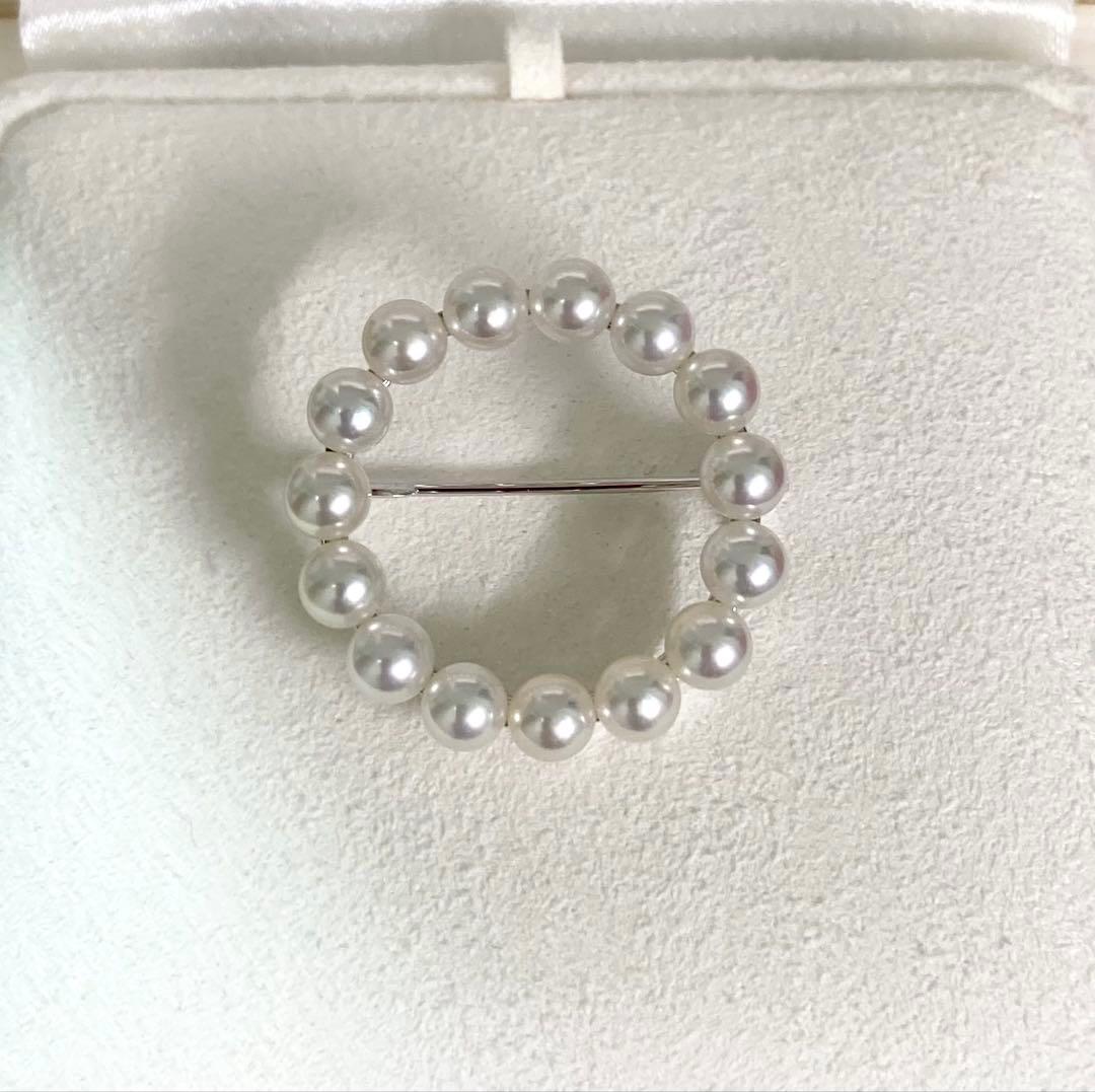 【新品未使用品】ミキモト パール ベビーパール ブローチ サークル 付属品
