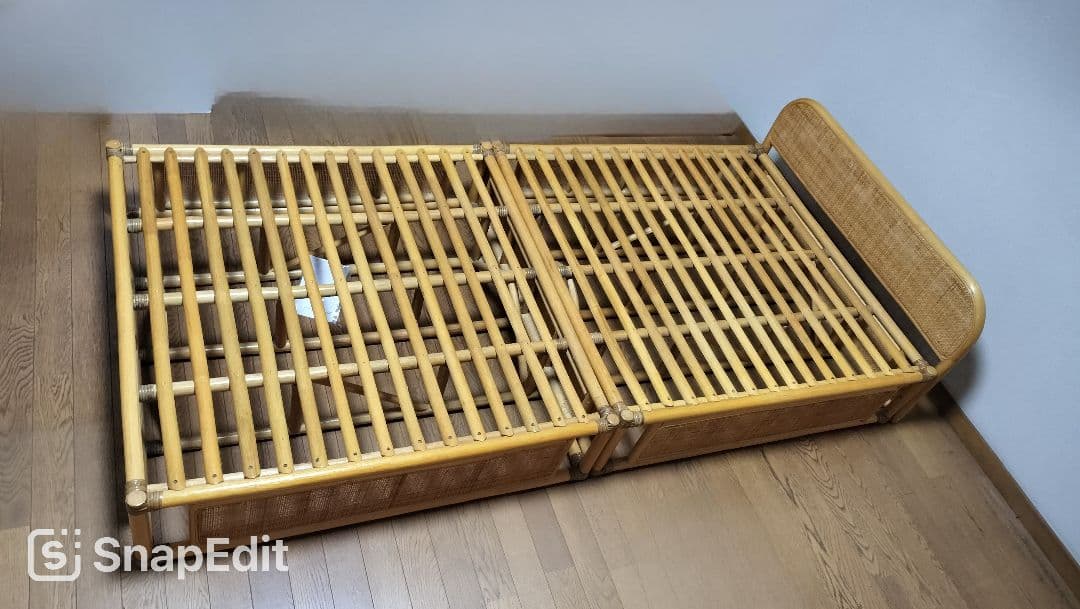 MAXさま専用 藤(ラタン)のベッド 直接引き渡し限定　2台セット