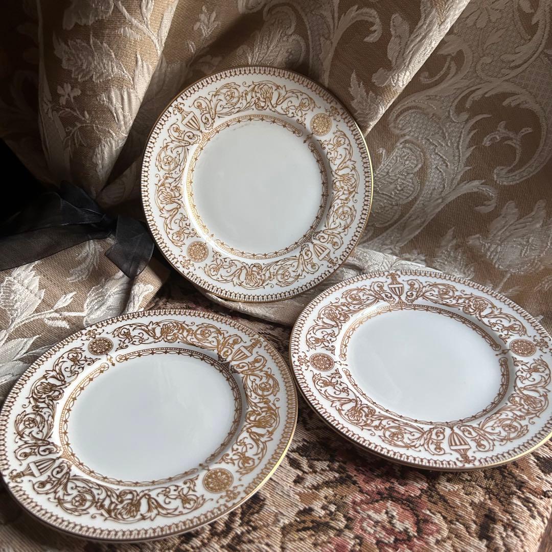 新品 英国製 WORCESTER【HYDE PARK】 ケーキ皿 3枚