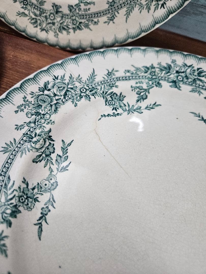 フランスアンティーク オナン窯 プレート 5枚セット COPPELIA 花柄