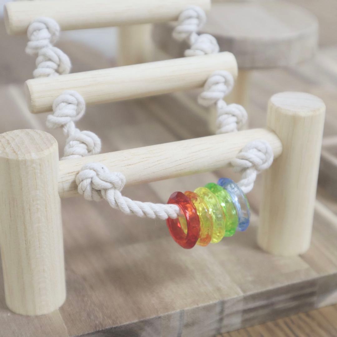 ことりのあそびば　ミラー付き　文鳥　インコ　バードアスレチック　ブランコ