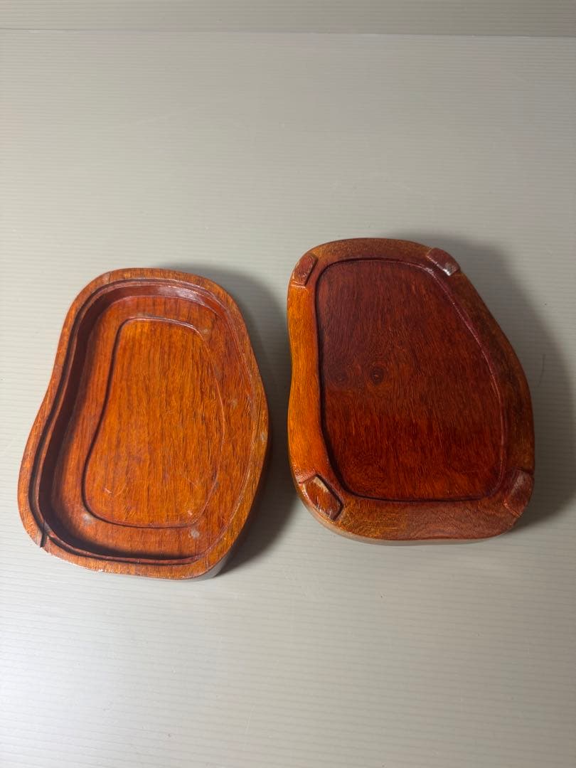 2099 古硯　端渓硯　竹彫　共箱　書道具　文房四宝　唐物　中国美術