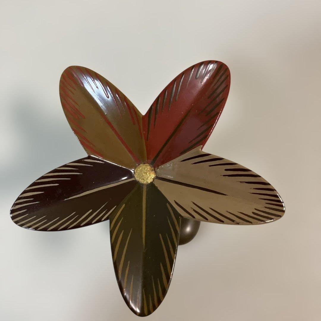 茶道具 色絵羽根蓋置 金谷五良三郎造 共箱