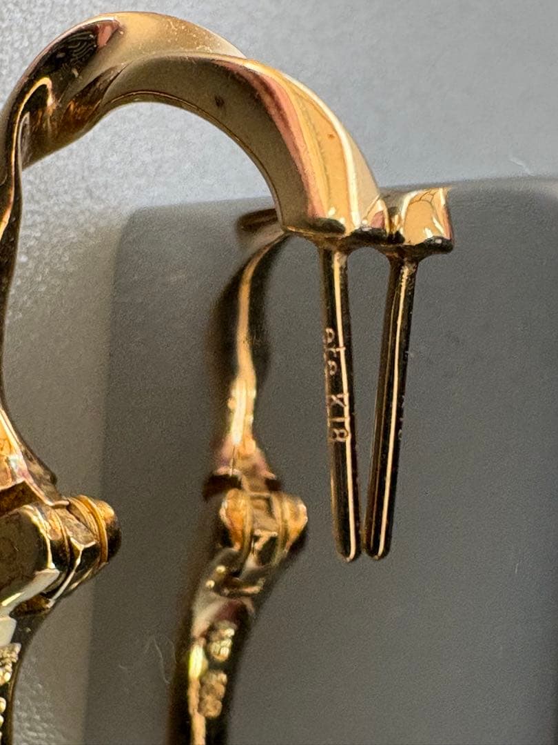 ✨ete✨ハグピアス ツイスト✨K18 925✨片耳✨<No.1531>✨