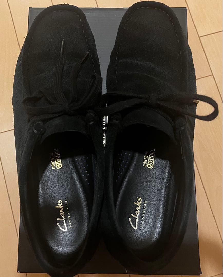 Clarks クラークス ワラビー ブラックスウェード モカシン