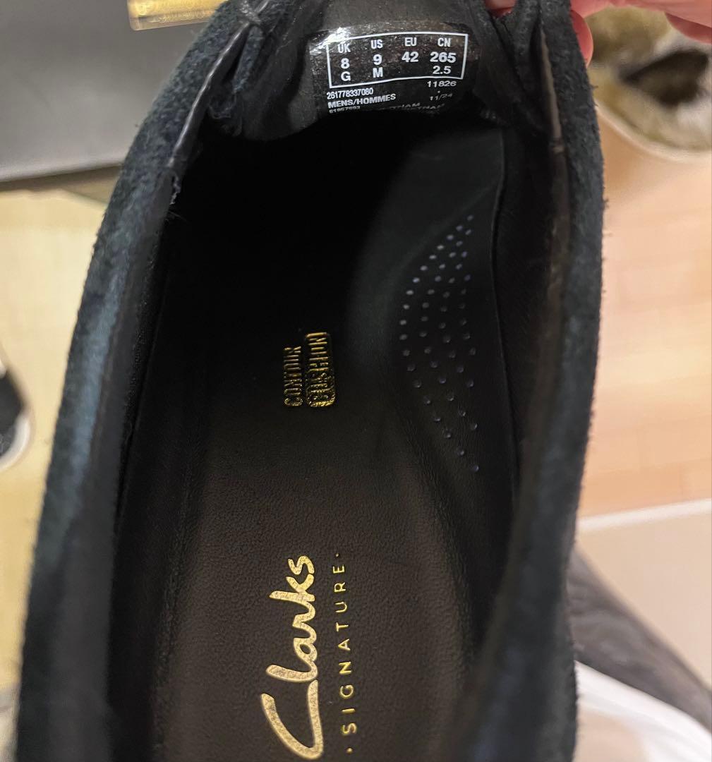 Clarks クラークス ワラビー ブラックスウェード モカシン
