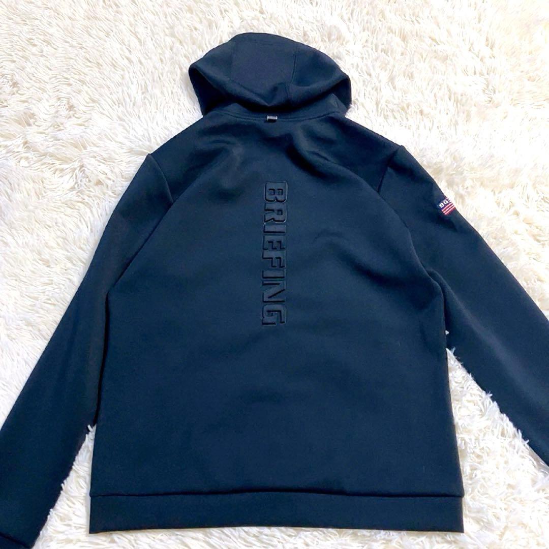 【超美品】BRIEFING GOLF　パックロゴパーカー　ブラック　星条旗刺繍M