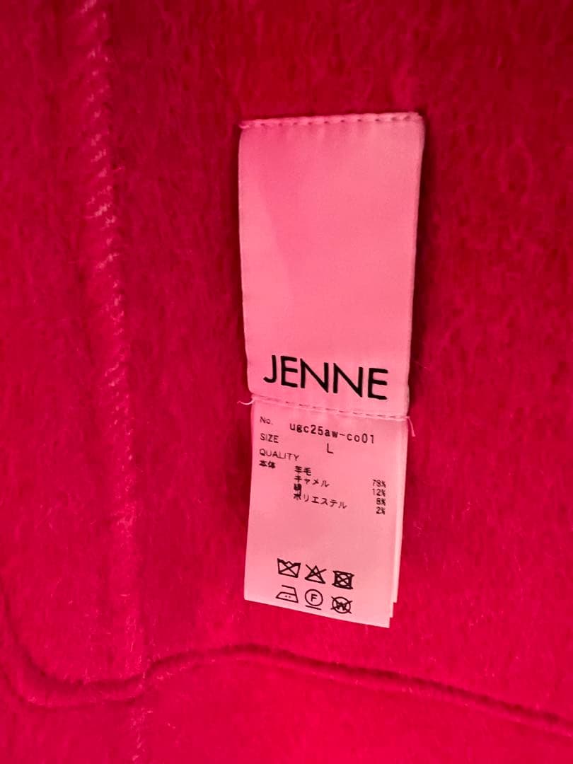 JENNEリバーウールシルクコート　マゼンタ