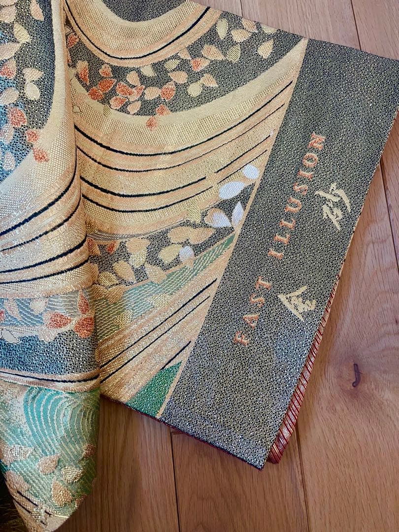 S*様 振袖　振袖フルセット　着物　市松　桜　金彩　美品