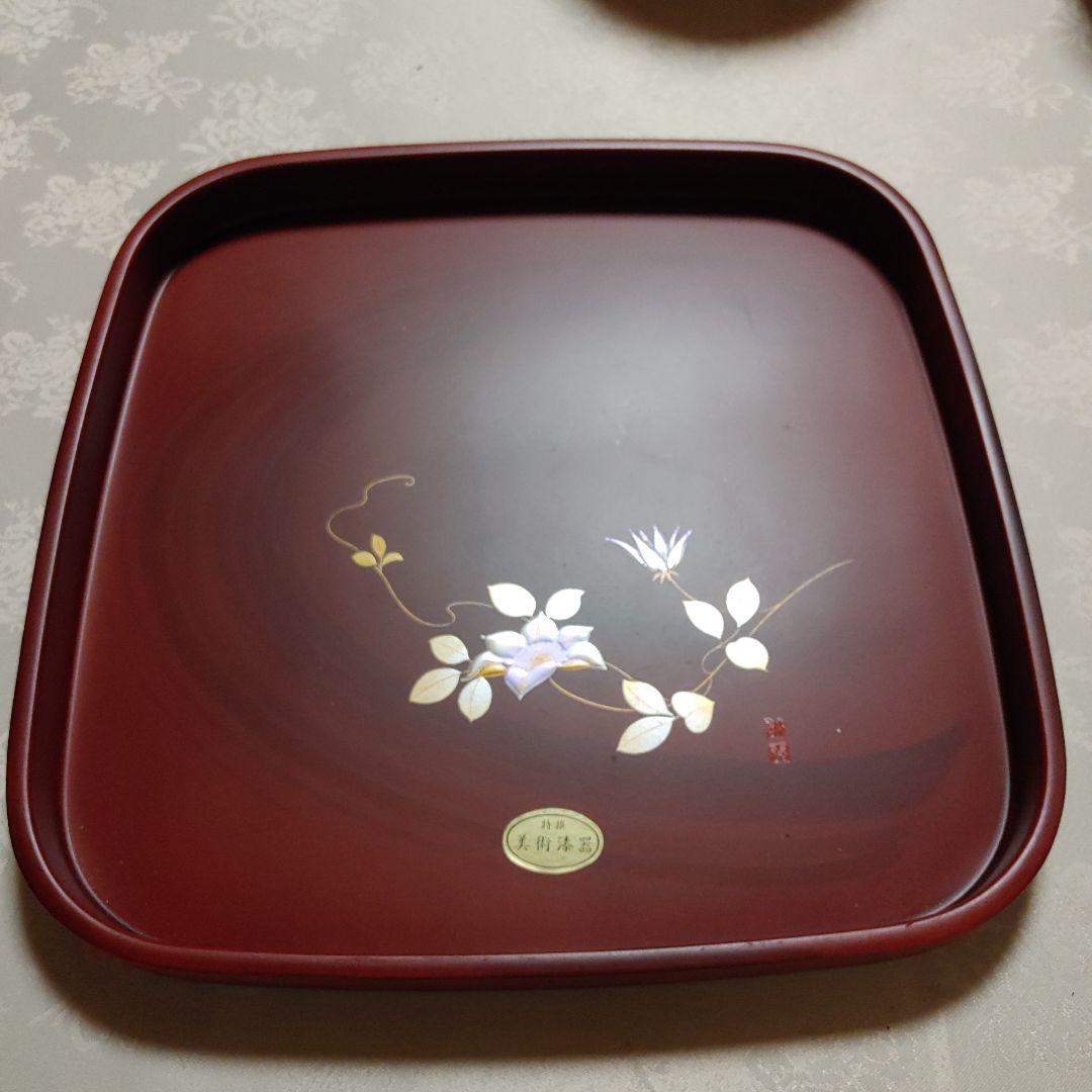 和食器　梅:お重、お椀セット　山中漆器　大皿　美術漆器　湯呑み　有田焼