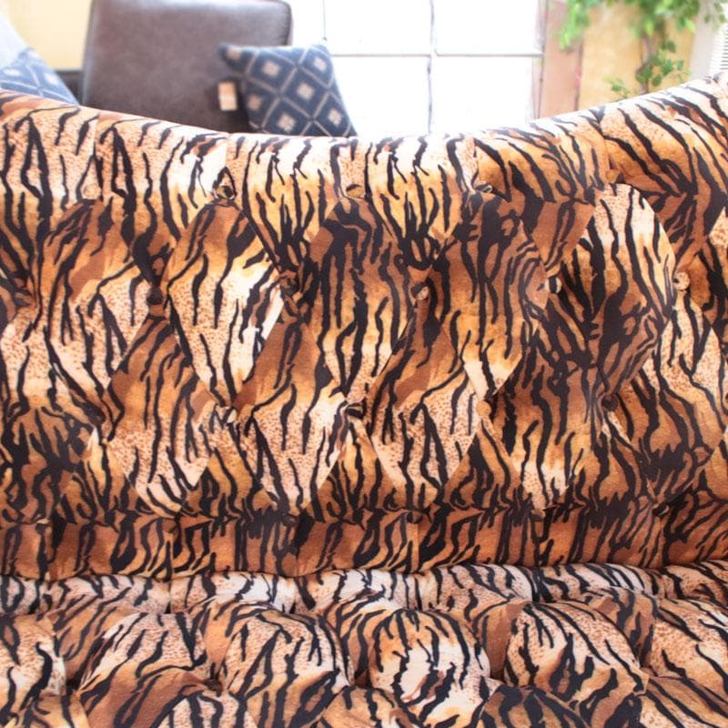 虎柄ソファ 幅210cm タイガー ラグジュアリー 丸脚 143-137-001