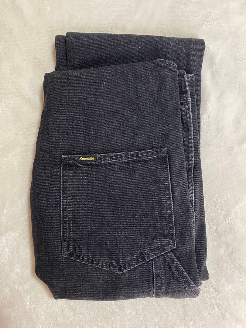 Supreme オーバーオール S ブラックデニム　BOXロゴ