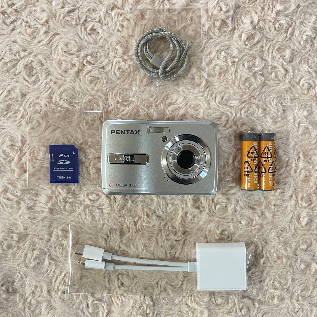 美品✨PENTAX Optio E40✨動作確認済 スマホ転送OK 単三電池♪