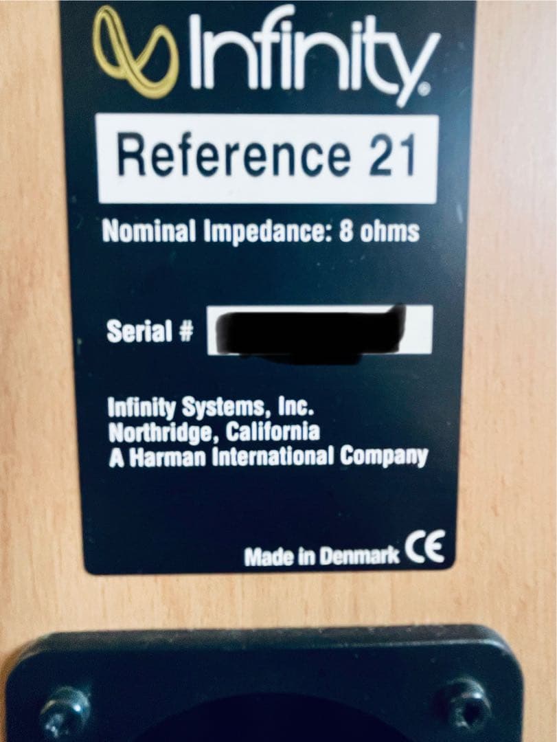 インフィニティ Infinity スピーカー 2ウェイ ナチュラルウッド USA