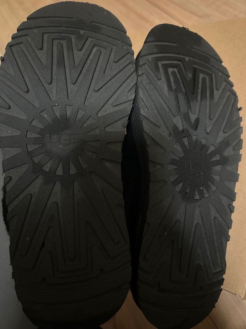 UGG ファーサンダル　ファンケット　レディース　23.5 黒　キッズサイズ