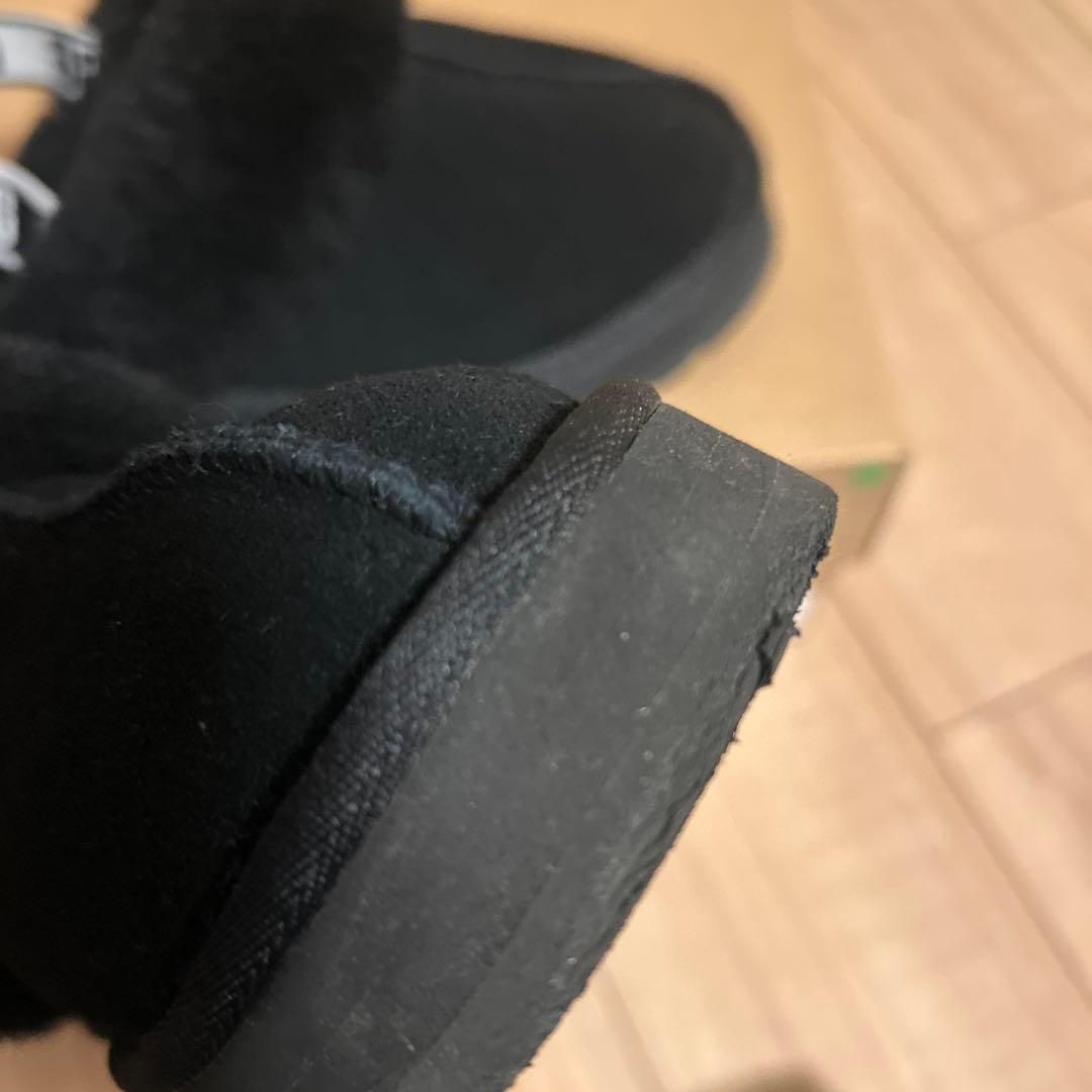 UGG ファーサンダル　ファンケット　レディース　23.5 黒　キッズサイズ