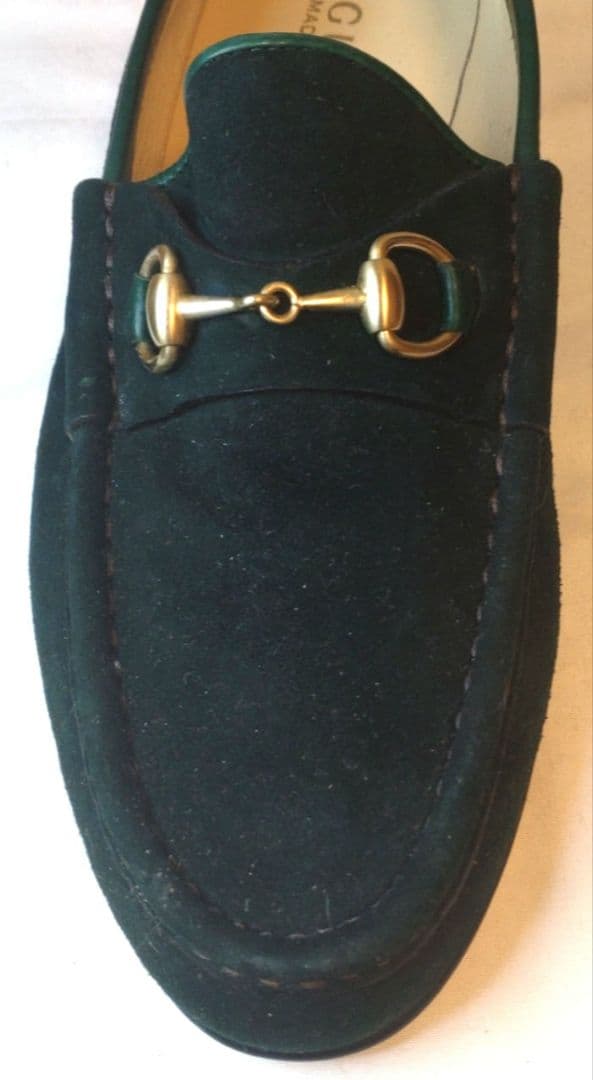 GUCCI ローファー モスグリーン モカシン スエード 23cm