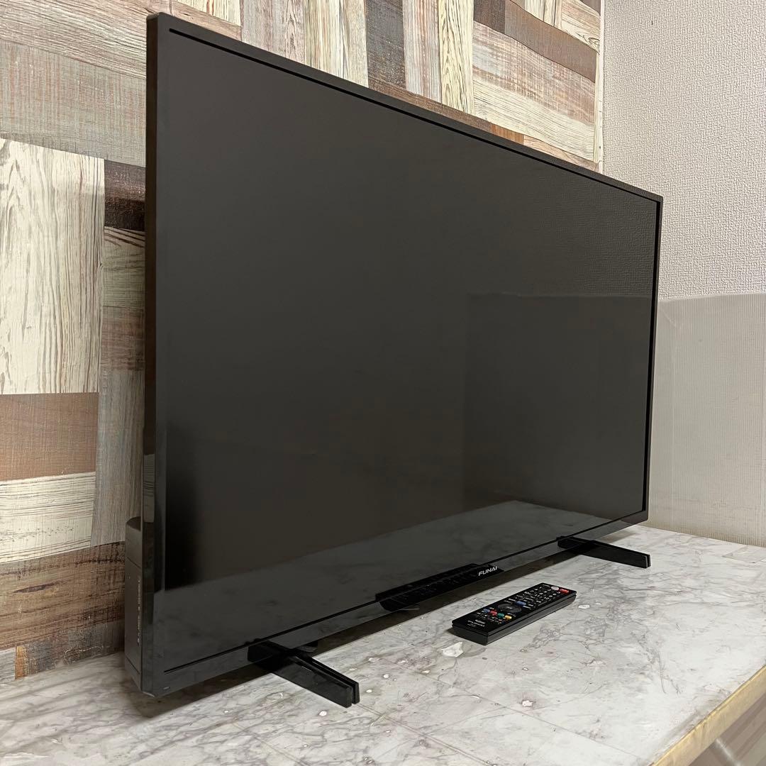 全国送料込❣️フナイ43V型4K チューナ内蔵外付けHDD裏番組録画対応