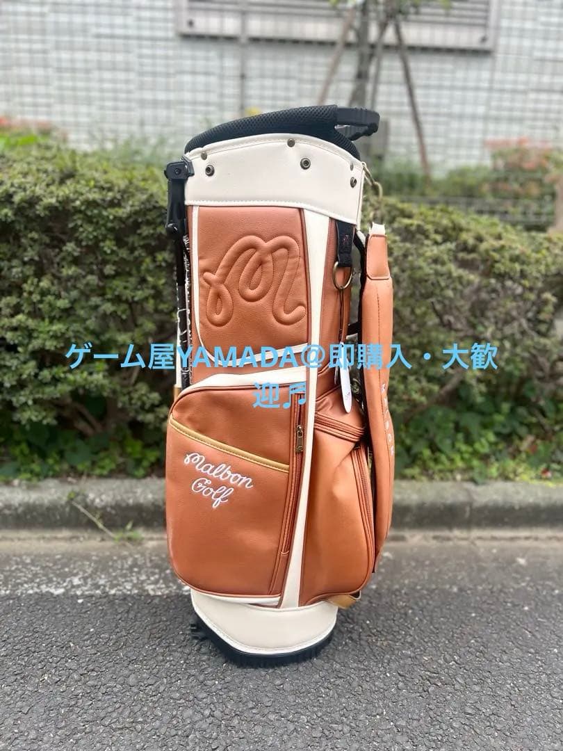 Malbon マルボン キャディバッグ ゴルフバッグ スタンド式 男女兼用 PU