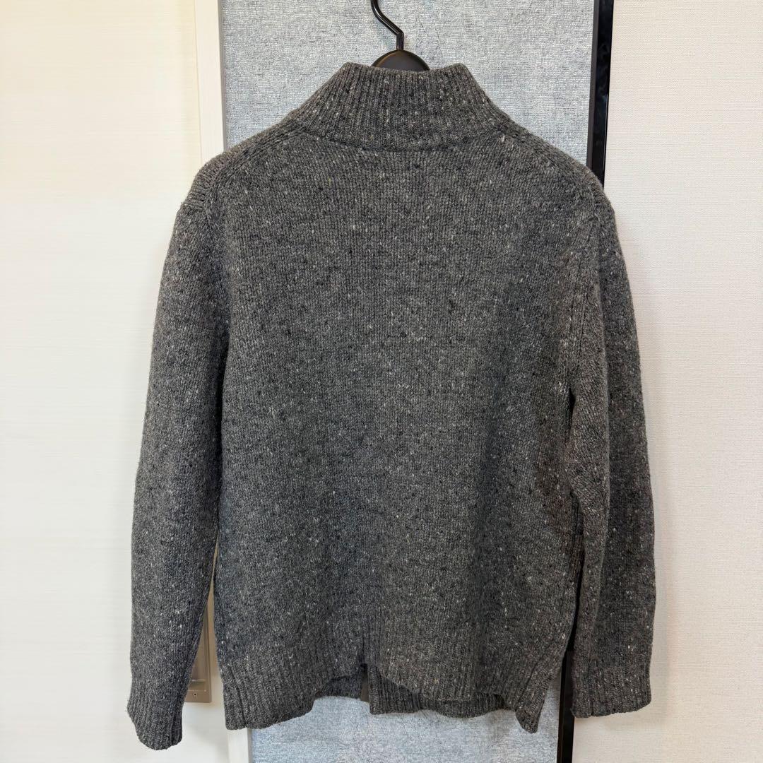 美品マーガレットハウエル　カーディガン　ウールリネン　リブニット　長袖　グレー