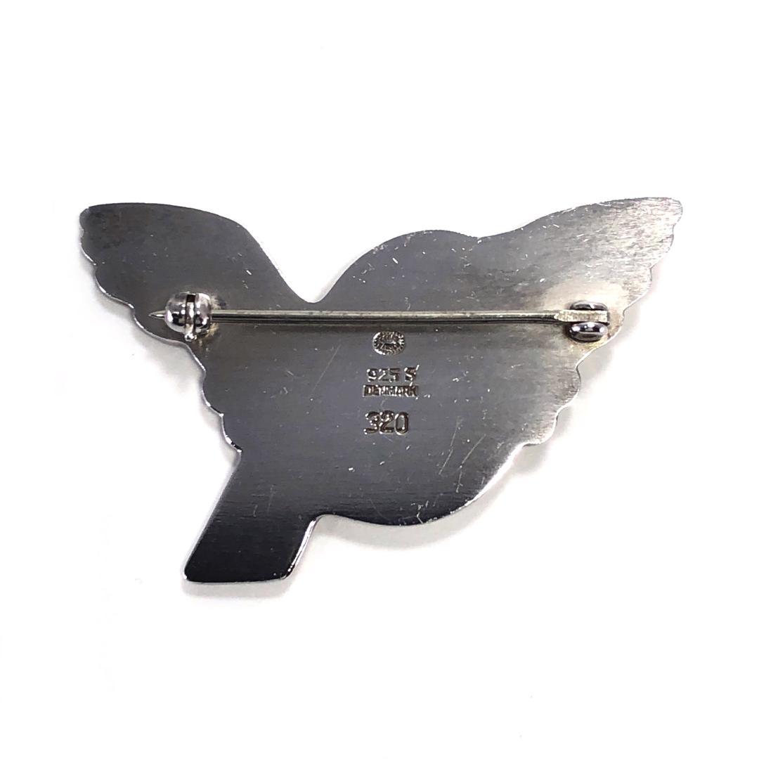 【美品・箱付き】ジョージジェンセン／トリ モチーフ ブローチ SV925／320