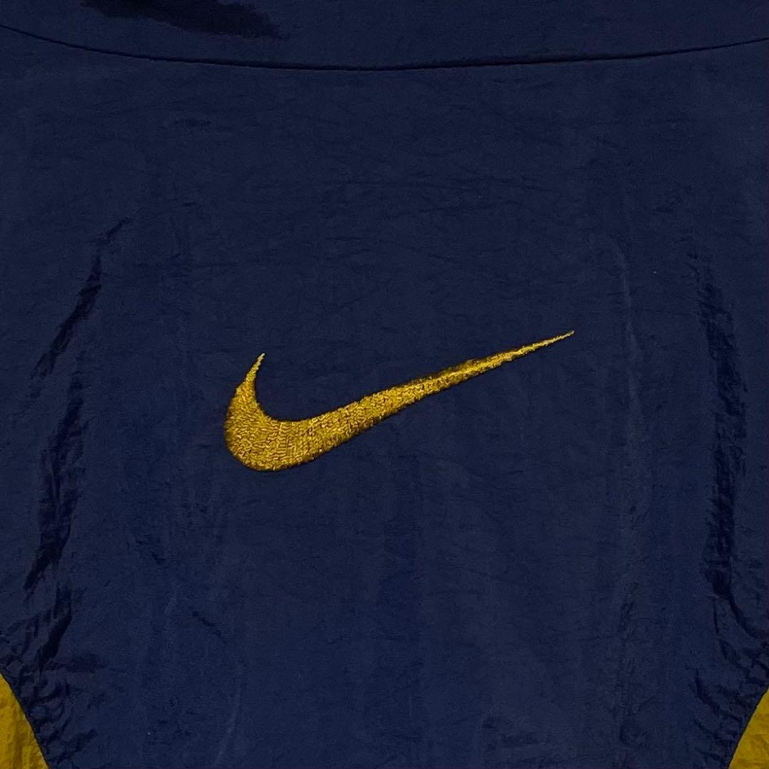 963【入手困難】ナイキ♤刺繍ロゴ　90s 銀タグ　ナイロンジャケット　即完売品