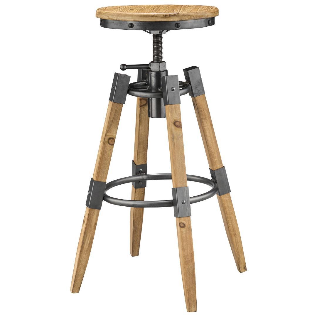 木製＆スチールハイスツール
