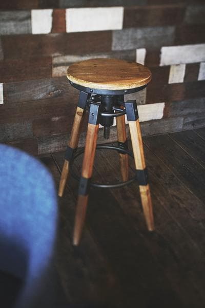 木製＆スチールハイスツール