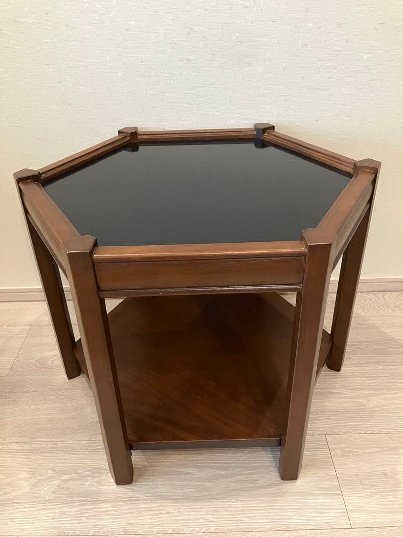 サイドテーブル・ナイトテーブル・ローテーブル BROOKS HEXAGON TABLE / BLACK