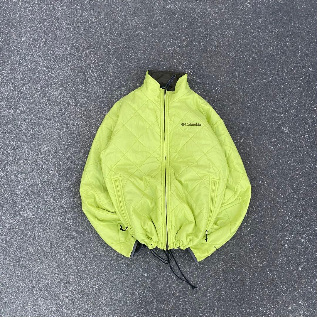 00s Columbia 短丈 リバーシブル ダウンジャケット y2k テック系
