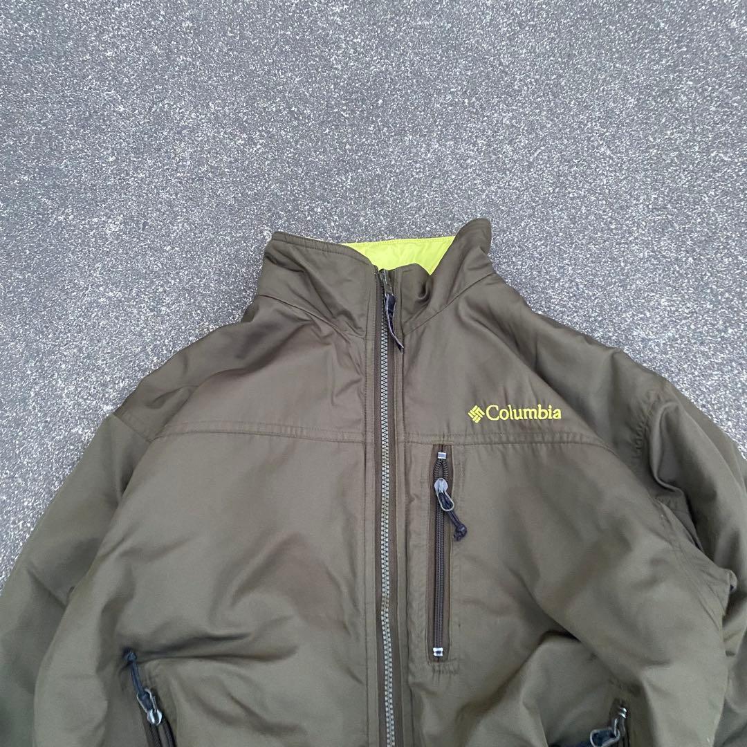 00s Columbia 短丈 リバーシブル ダウンジャケット y2k テック系