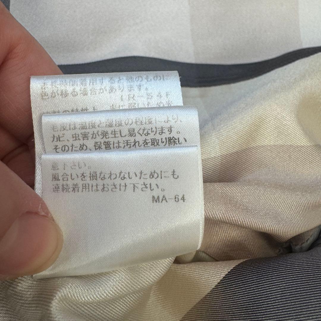 希少 40 L ブルーレーベルクレストブリッジ ウール ロング コート グレー