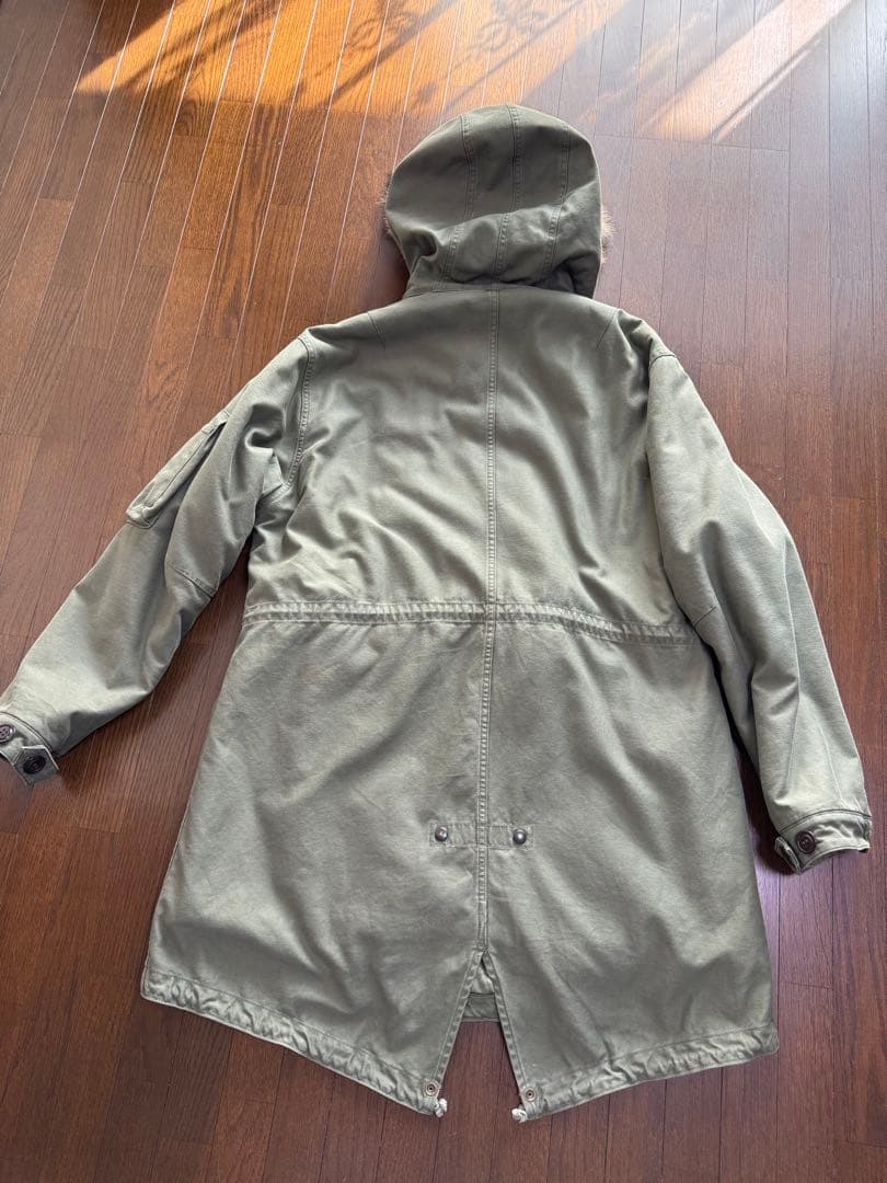 ワコマリア モッズコート レオパード ボア L コヨーテファー