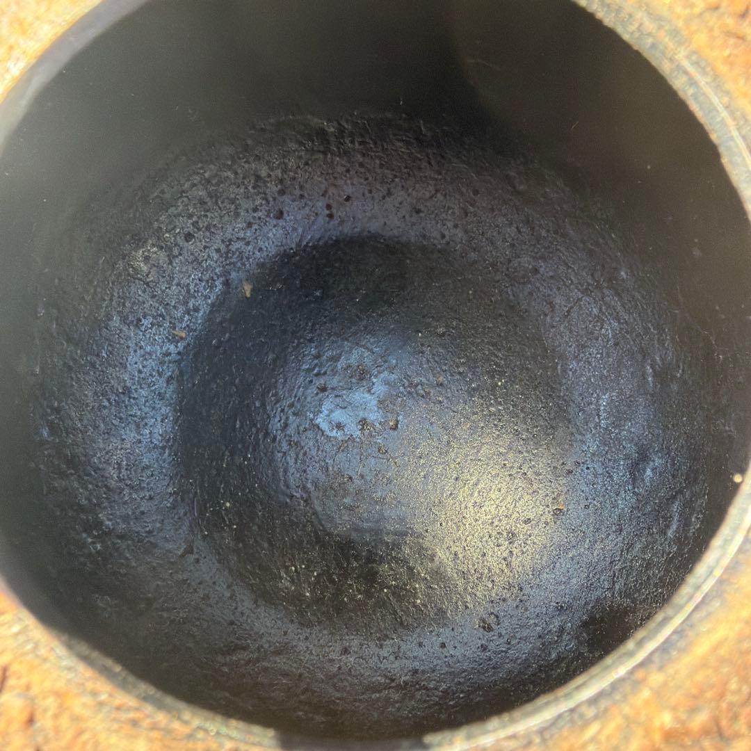 南部盛岡　鉄瓶　桜花紋鉄瓶