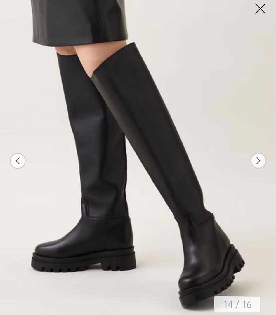 大幅お値下げ【新品】REMME 本革 レザー ニーハイブーツ 37