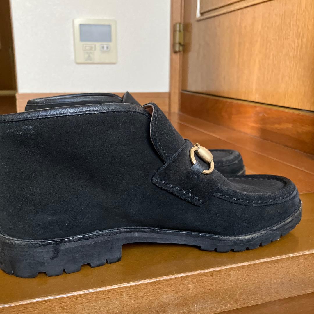 グッチ　GUCCI スウェードビット　ハイカットローファー　C３６