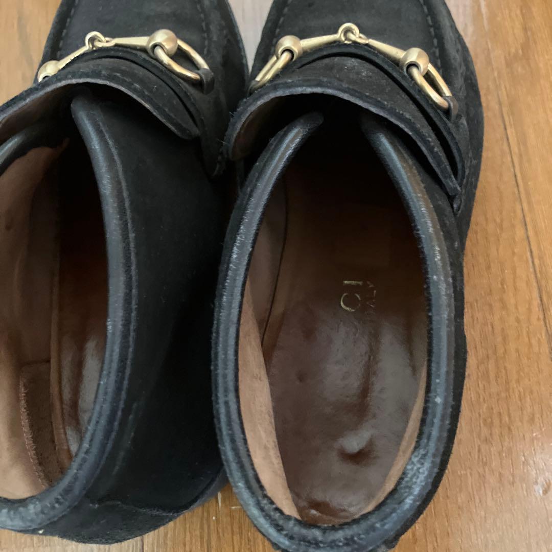 グッチ　GUCCI スウェードビット　ハイカットローファー　C３６