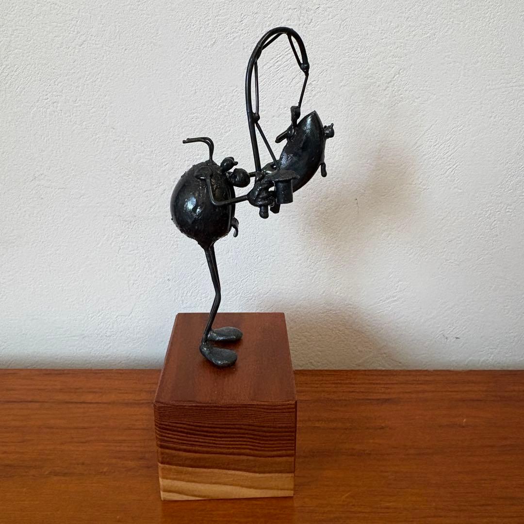 ヴィンテージ　アメリカ　作家物　置物　アイアン